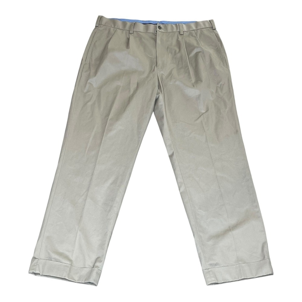 Brooks Brothers Elliot Fit Advantage Chino Stretch Pleated Cuffed Pant Men 38x30